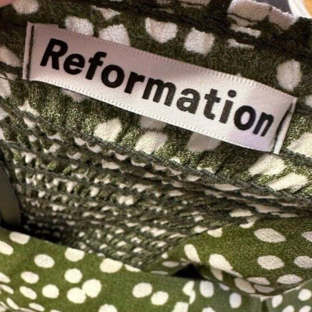 Size 20 Reformation Sigmund dress green NWT - Picture 2 of 2